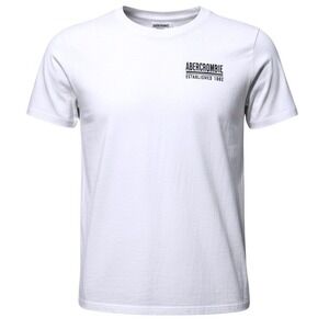 Abercrombie Kids T Shirt White Est 1992 Graphic Logo Short Sleeve Size 7/8